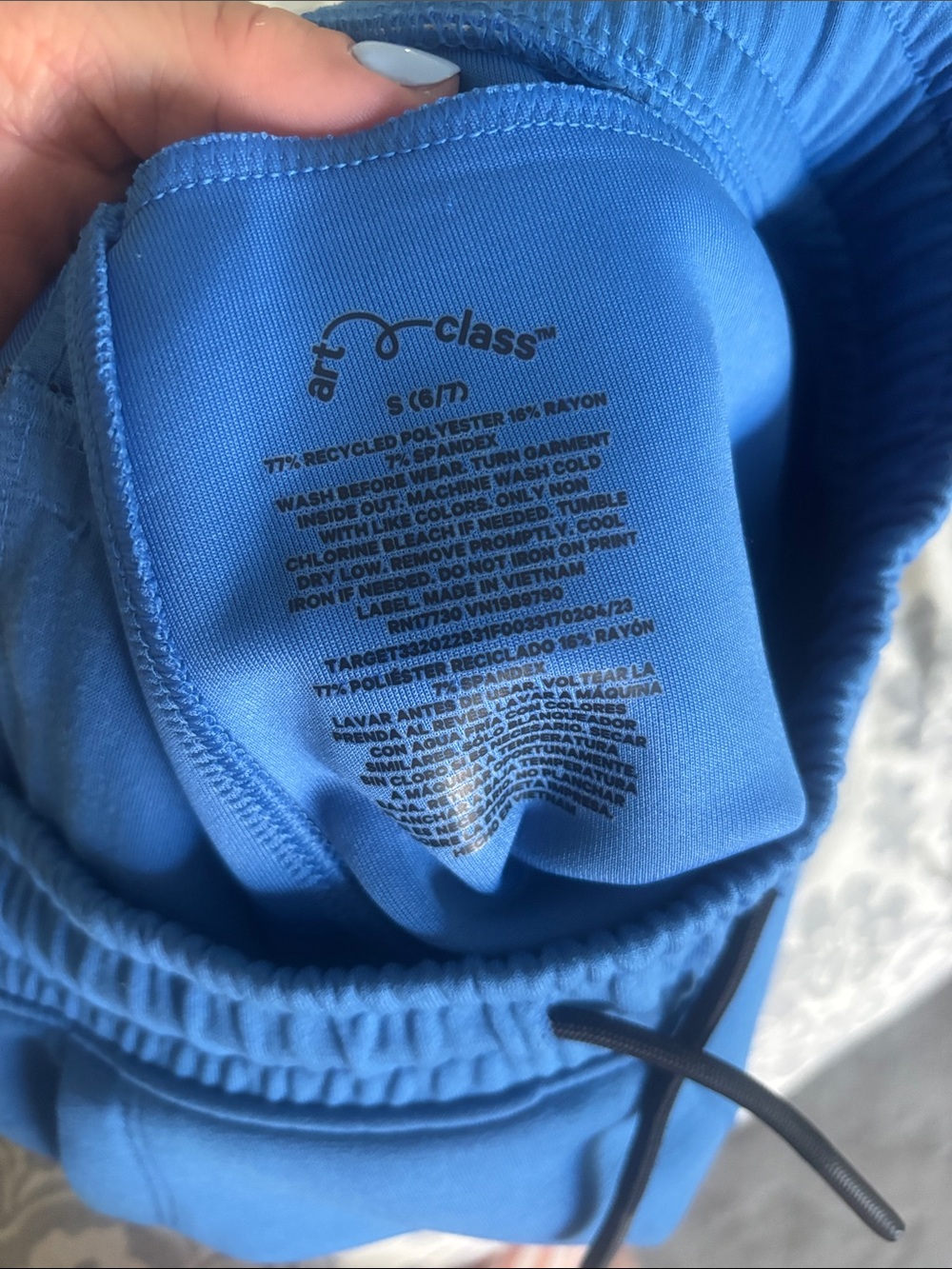 art class Royal Blue Drawstring Kids Shorts - Picture 3 of 3